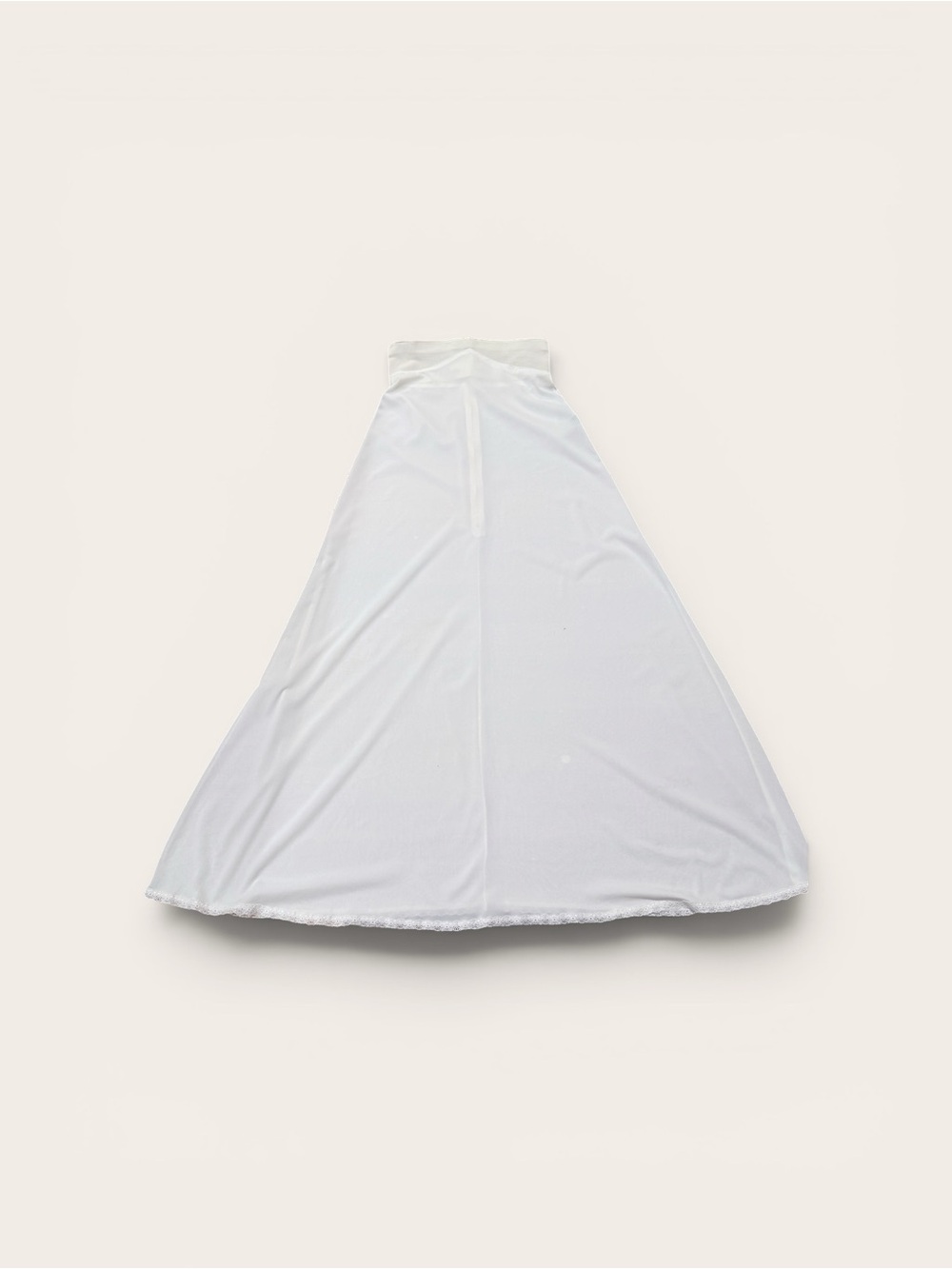 Vintage Ivory Petticoat Slip Lace Hem Maxi A Line Size 10